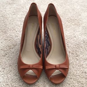 BCBGeneration Peep Toe Wedges